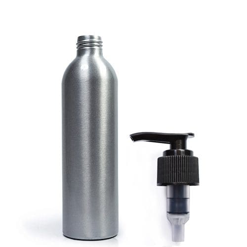 250ml Aluminium Lotion Bottle with blk pump