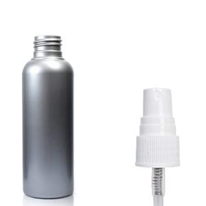 50ml Plastic Silver Bottle with spray