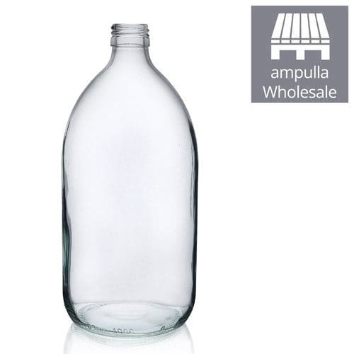 1000ml Clear Glass Sirop Bottle bulk