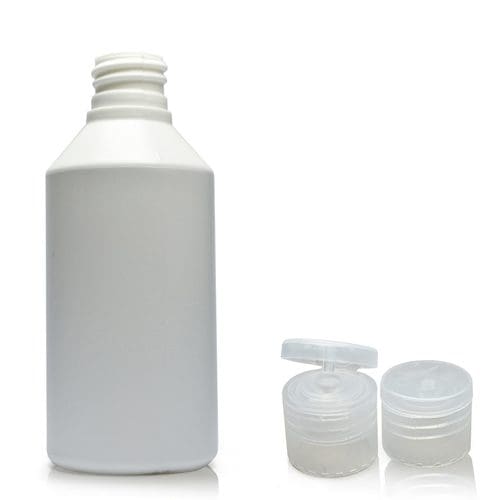 100ml White HDPE Round Plastic Bottle With Flip Top Cap