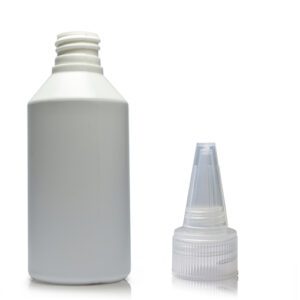100ml white bottle with spout