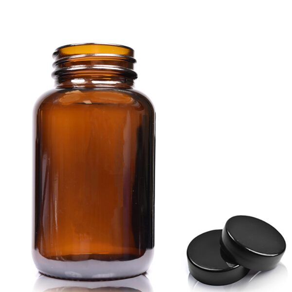 120ml Amber Glass Pharmapac Jar With Screw Cap - Image 2