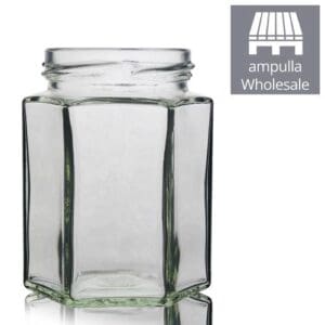 190ml Hexagonal Clear Glass Jars Wholesale