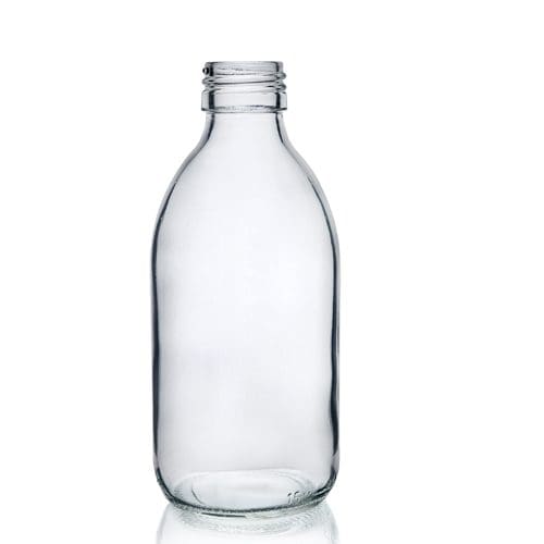250ml Clear Glass Sirop Bottle w No Cap