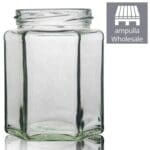 280ml Hexagonal Clear Glass Jars Wholesale