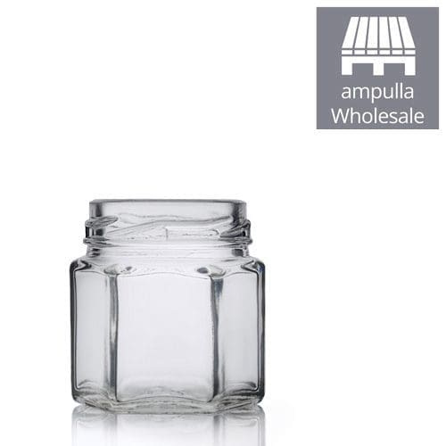 45ml Hexagonal Clear Glass Jars Wholesale