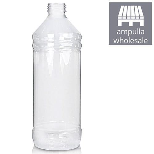 1 Litre Clear PET Plastic Bottle bulk