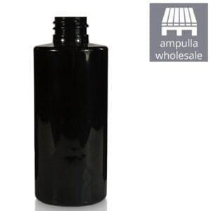 100ml Glossy Black Plastic Bottle bulk