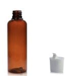 100ml amber plastic bottle with nozzle
