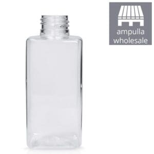 150ml Short Clear PET Square Bottle BULK