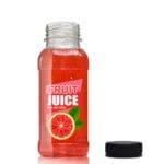 250ml Clear PET Square Juice Bottle With 38mm T/E Juice Cap
