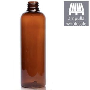 250ml ‘Boston’ Amber Plastic Bottle bulk