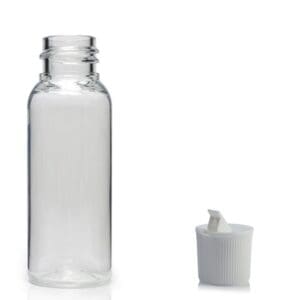 30ml clear plastic bottle with nozzle cap