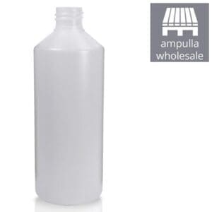 500ml Natural HDPE Plastic Round Bottle bulk