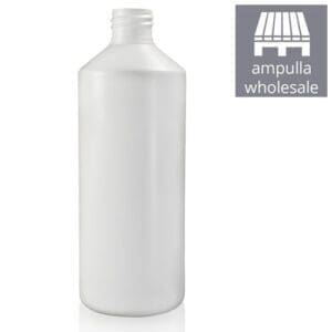500ml White HDPE Plastic Round Bottle bulk