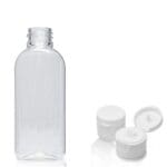 50ml Clear PET Flex Oval Bottle With Flip Top Cap