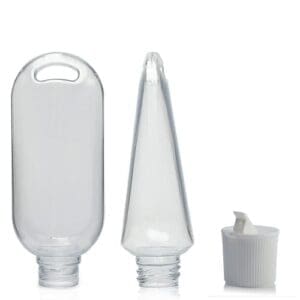 50ml Clear PVC Tottle Bottle with nozzle