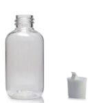 60ml clear plastic bottle with nozzle cap