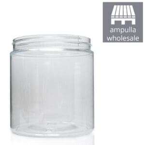 750ml Clear Plastic Screw Top Jar Bulk
