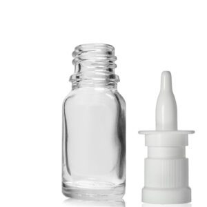 10ml Clear Glass Dropper Bottle With Nasal Spray