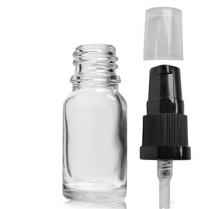 10ml Clear Glass Dropper Bottle With Lotion Pump