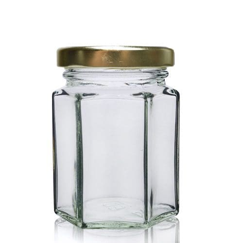 110ml Hex Jar w silver Lid
