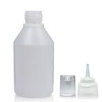 150ml Natural HDPE Plastic Round Bottle new spout