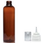 250ml Boston Amber Plastic Bottle new spout
