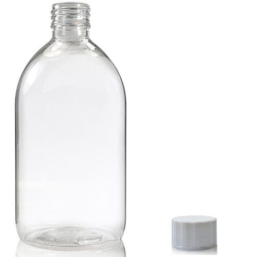 500ml Clear PET Sirop Bottle wbc