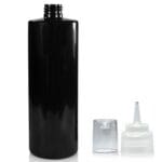 500ml Glossy Black PCR Plastic Bottle new spout