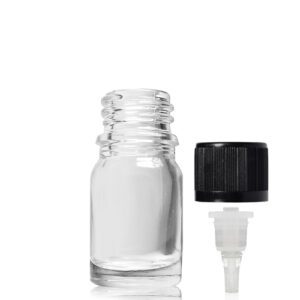 5ml Clear Glass Dropper Bottle & CRC Dropper Cap