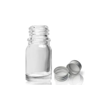 5ml Clear Glass dropper Bottle With Aluminium Cap