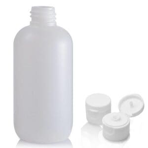 100ml HDPE Boston Bottle With Flip-Top Cap