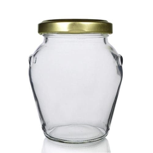 370ml Orcio Glass Jar w gold Lid