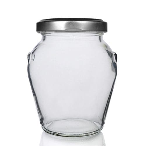 370ml Orcio Glass Jar w silver Lid