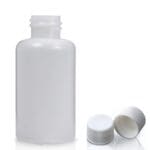 50ml HDPE Boston Bottle With white Screw Cap