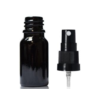 10ml Black dropper bottle black spray