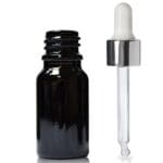 10ml black dropper bottle with white pipette