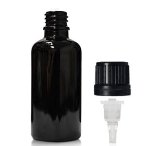 50ml black dropper bottle with black dropper