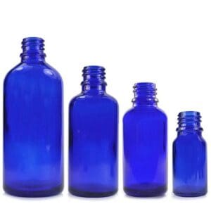 Blue Glass Dropper Bottles