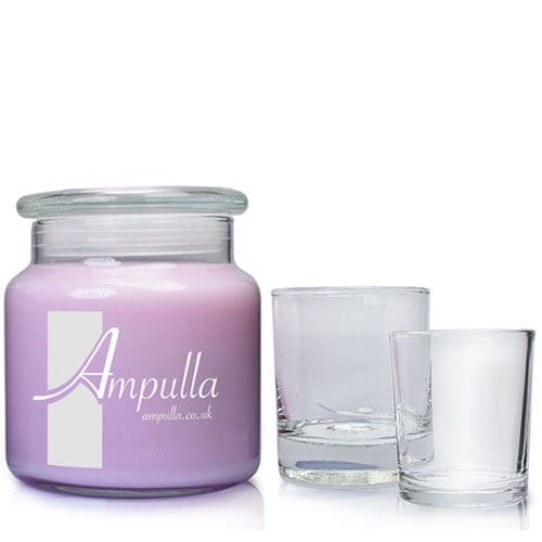 Glass candle group