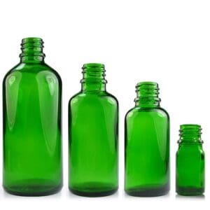 Green Glass Dropper Bottles