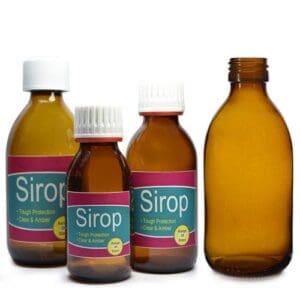 Amber Glass Medicine Bottles
