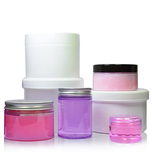 Plastic screw top jar group