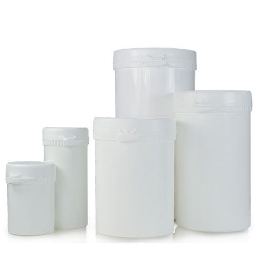 Tamper proof white jar group