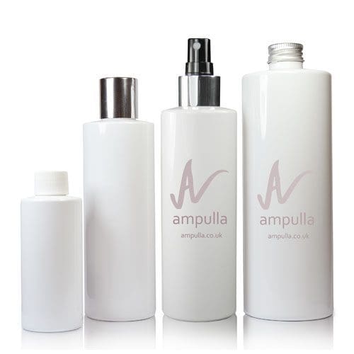 White plastic bottle group