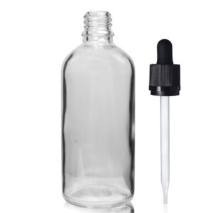 100ml Clear Dropper Bottle With Child Resistant Pipette