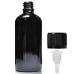 100ml black dropper bottle with crc