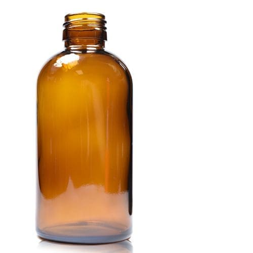 200ml Amber glass Boston Bottle