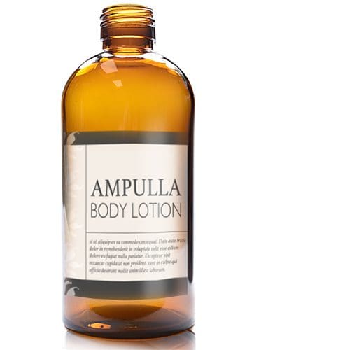 300ml Amber Boston bottle with label